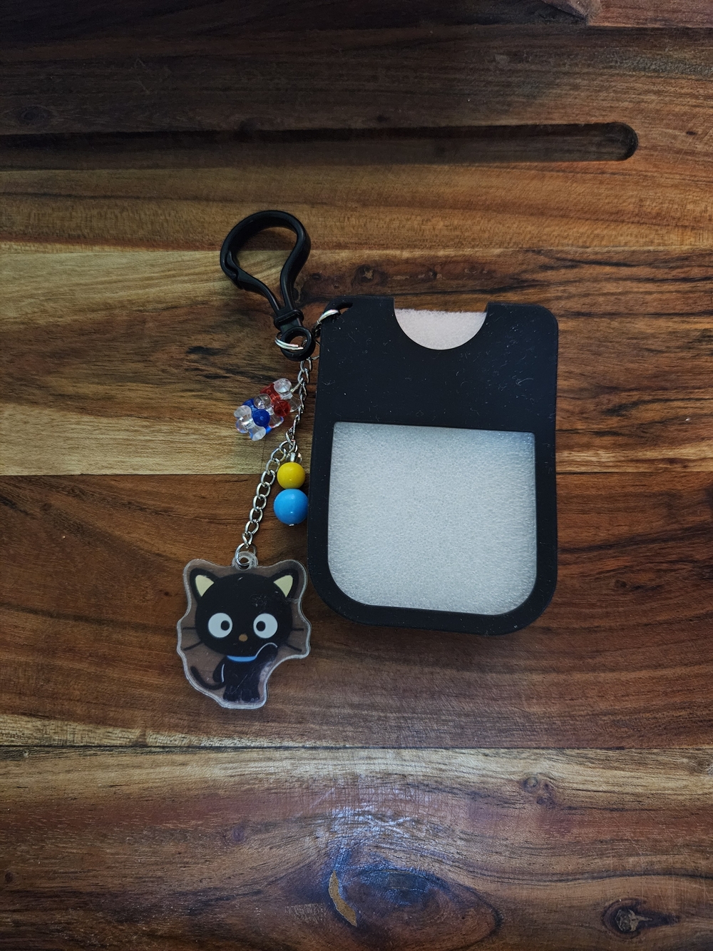 Cute Chococat Hand Sanitizer Case Keychain with Bead Charms